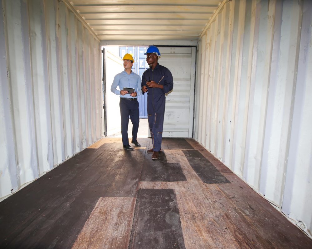Foreman control Industrial Container Cargo freight ship at industry. Foreman control Industrial Container Cargo freight ship at industry.